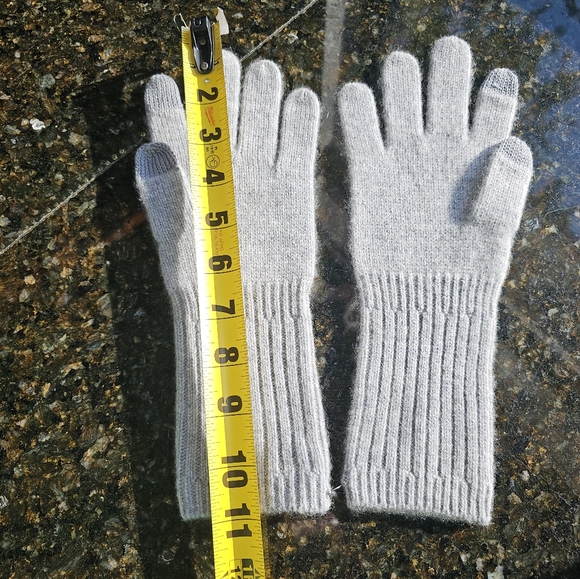 Nordstrom Cashmere Gloves - Grey Heather - Picture 6 of 6